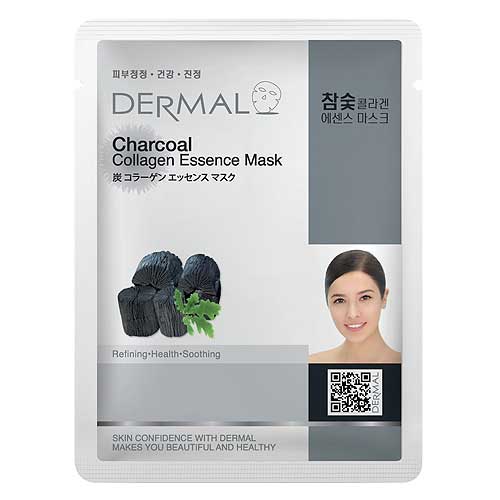Dermal Korea Charcoal Collagen Essence Full Face Sheet Mask