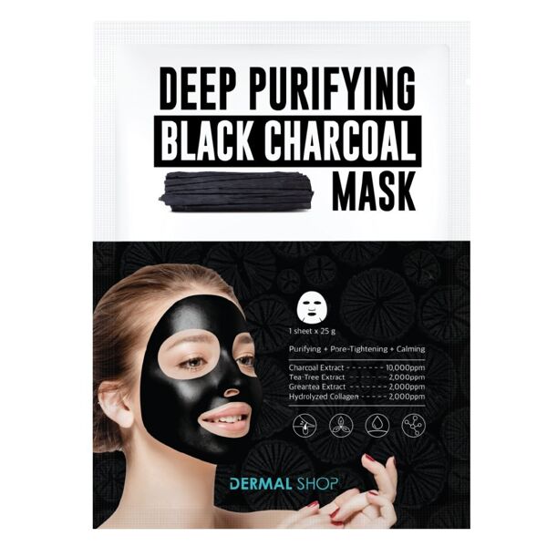 Dermal Shop Deep Purifying Black Charcoal Sheet Face Mask
