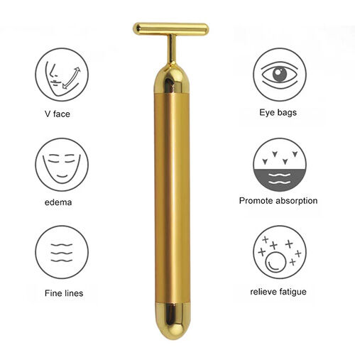 Personal-Mini-Vibrating-Neck-Face-Massager-24K-Gold-Energy-Beauty-Bar