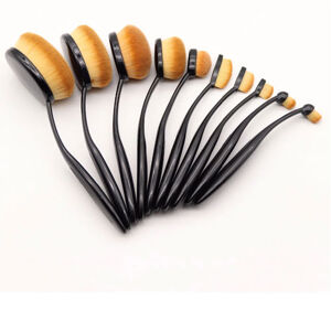 Professional 9 Pcs Oval Shape Makeup Brushes Set