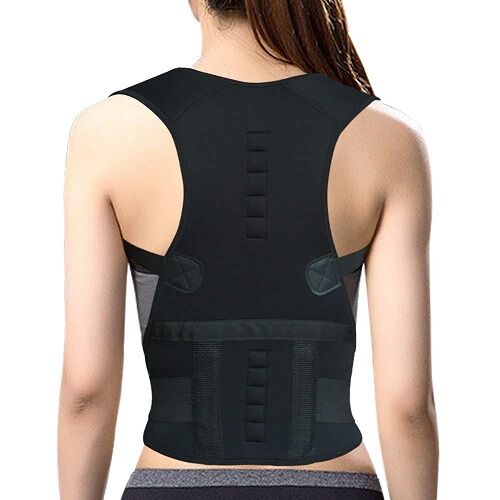 Magnetic lumbar lower back brace posture corrector support belt