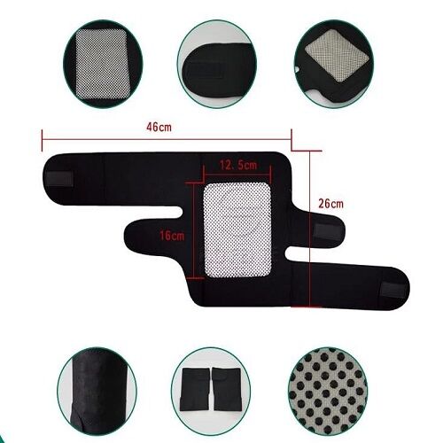 Neoprene tourmaline heated knee pads magnetic knee support brace