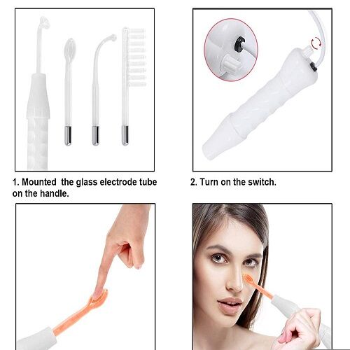 Portable skin tightening high frequency electrode therapy skin rejuvenating